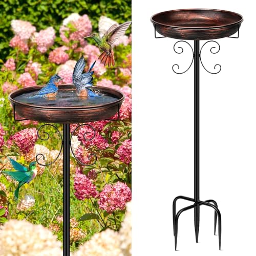 Yepper 35in Metal Bird Bath – Antique Bronze