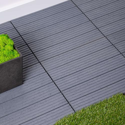 Nicoman Cosmopolitan Composite Decking Tiles Light Grey