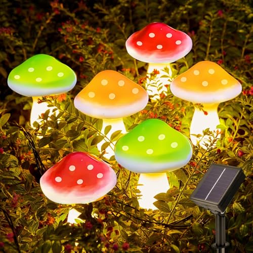 Joycome Solar Mushroom Garden Lights – 6 LED