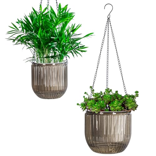 Josteve Self-Watering Hanging Planters 5.3 & 8.2 Inch