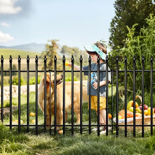 Thealyn Metal Garden Fence 91cm – 5 Panel Set
