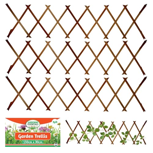 SOL Expanding Wood Garden Trellis 150cm – 3 Pack