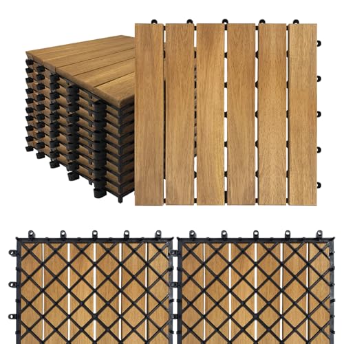 SAILUN Acacia WPC Interlocking Deck Tiles 30x30cm
