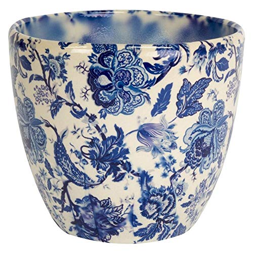 Ivyline Monza Ceramic Vintage Blue Planter 15.5cm