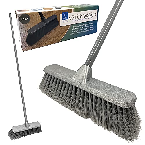 TDBS Soft Indoor Broom with Multi-Section Handle
