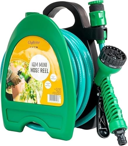 GloBrite Mini Wall-Mount Hose Reel with 10m Hose