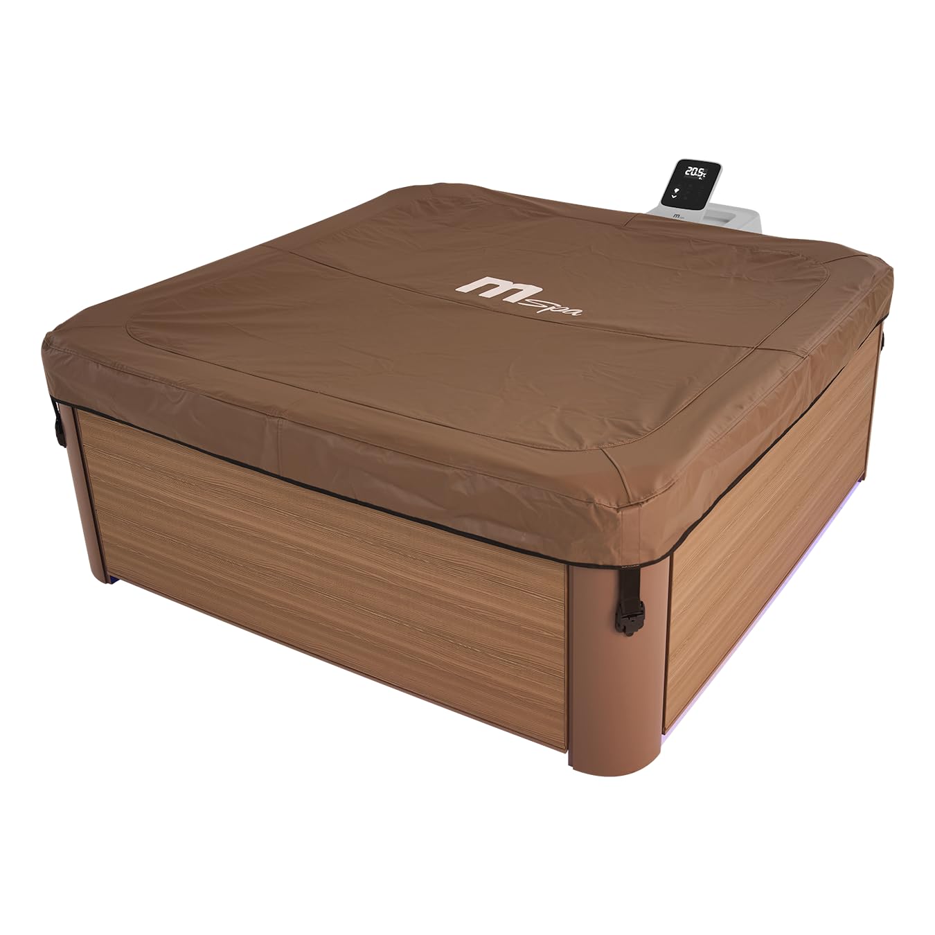 MSpa Oslo Amber Hot Tub with Wi-Fi Control LED Lighting Hydrotherapy Jets and Cover Included - Portable Modular 13AMP plug and play
