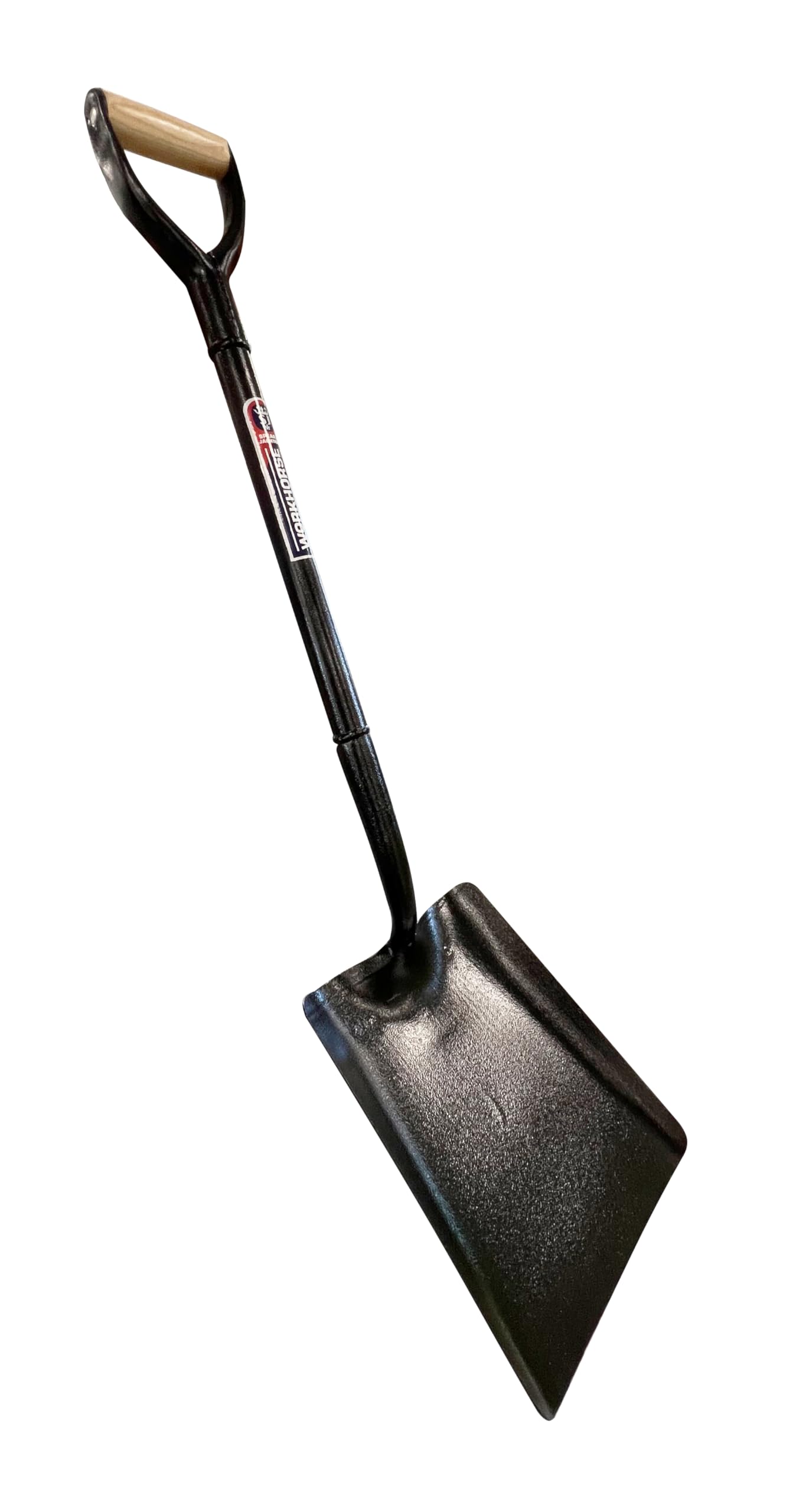 Spear & Jackson 2002WORK Workhorse No.2 Square Mouth Tubular Steel Shovel, Black