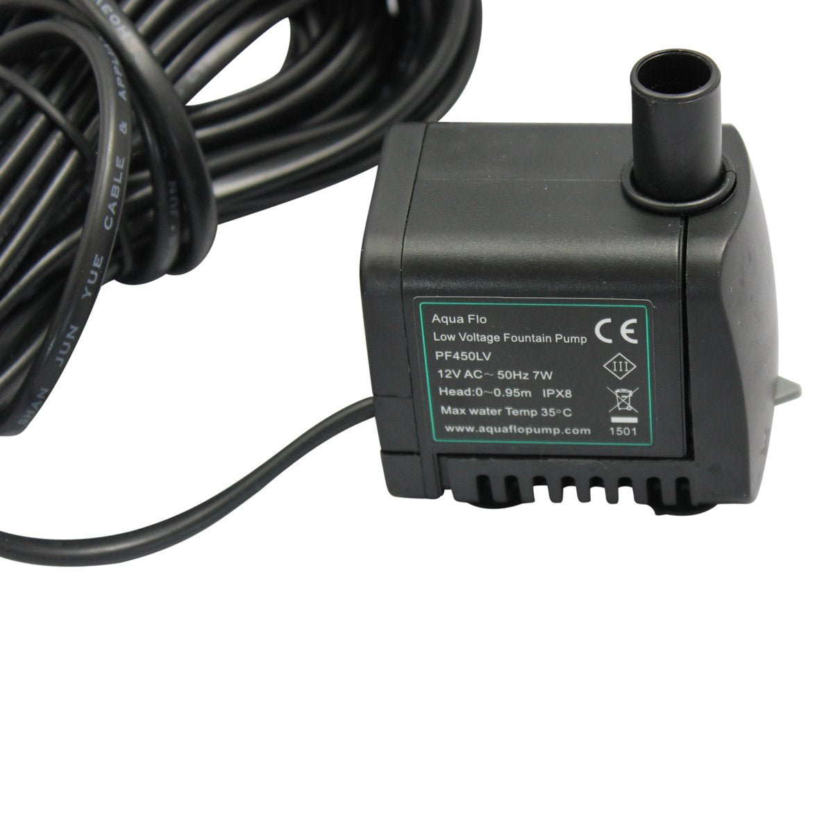 450 LPH Replacement Water Feature Pump with Light Offshoot Low Voltage