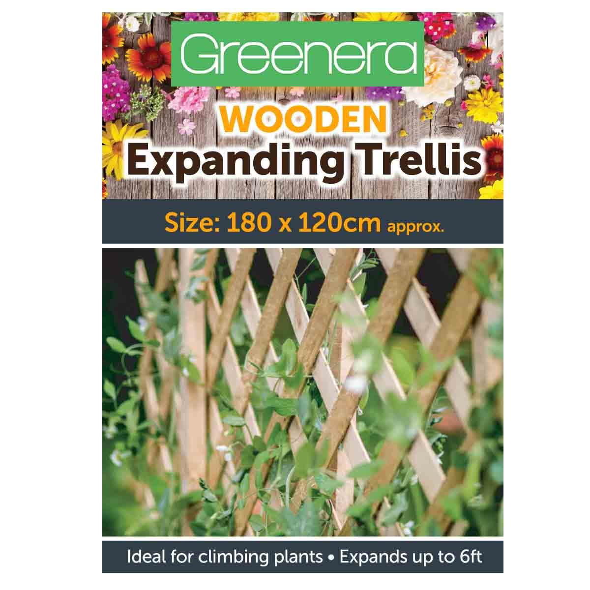 Expanding Wooden Trellis Garden Trellis for Climbing Plants Fence Panel, Ideal for Fence Trellis, Wall or Shed for Patio Garden, 180x120 cm, Natural