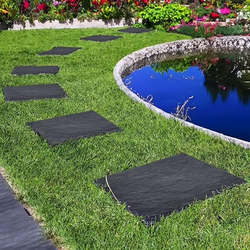 Nicoman Marble Effect Rubber Stepping Stones Graphite