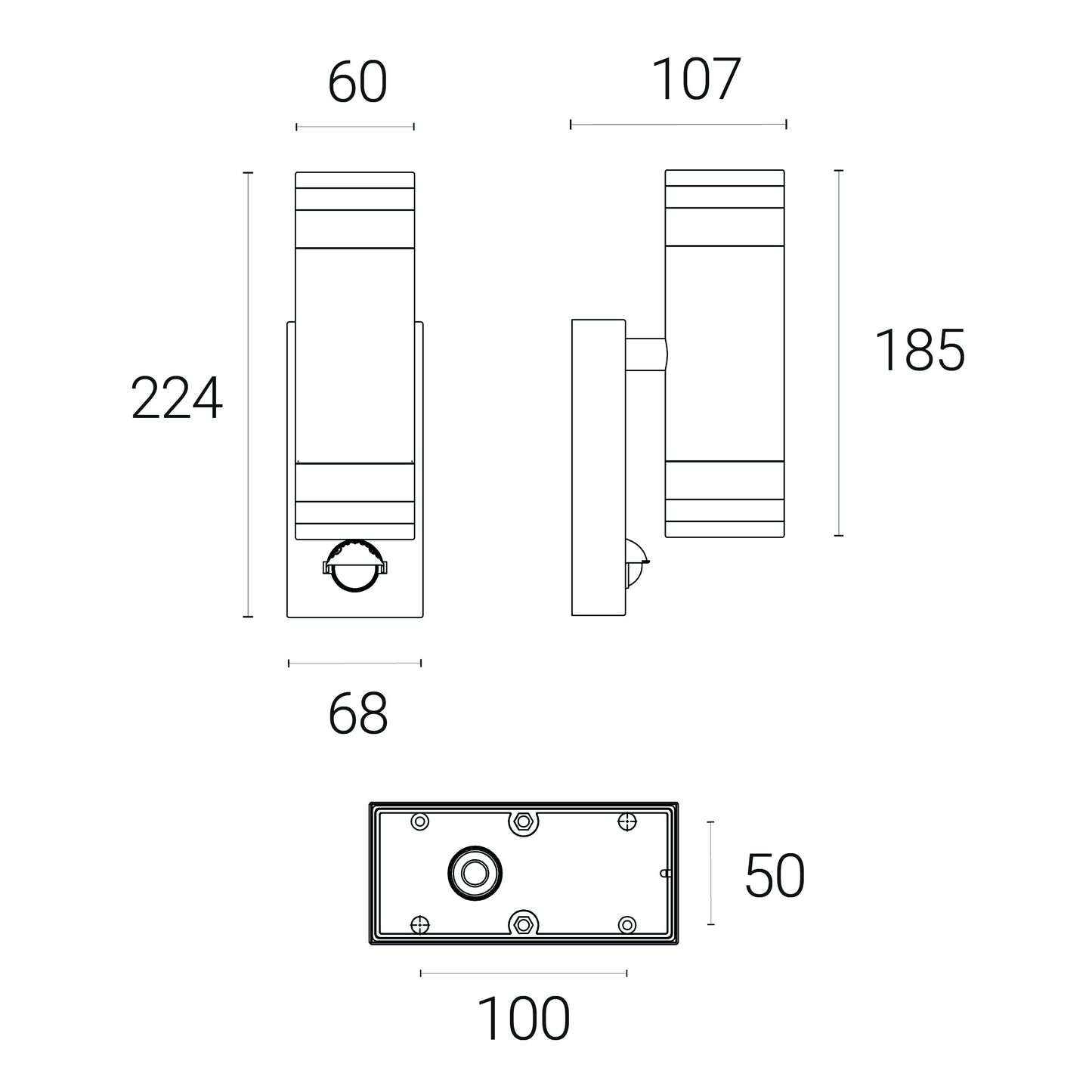 4lite Marinus Outdoor Up Down Wall Light (Stainless Steel) Rust Free IP44 Rated Motion Sensor Exterior Wall Lamp - 4L2/2306-4Yr Guarantee