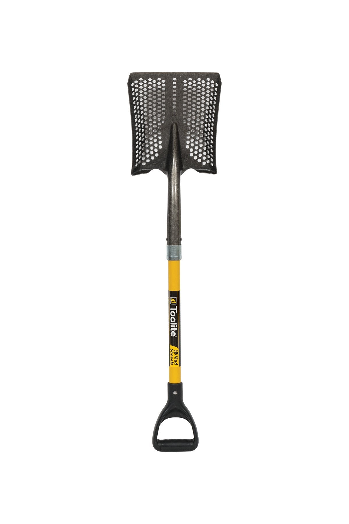 Toolite 49503#2 Square Point Shovel, 29" Yellow Fiberglass Handle, Poly D-Grip