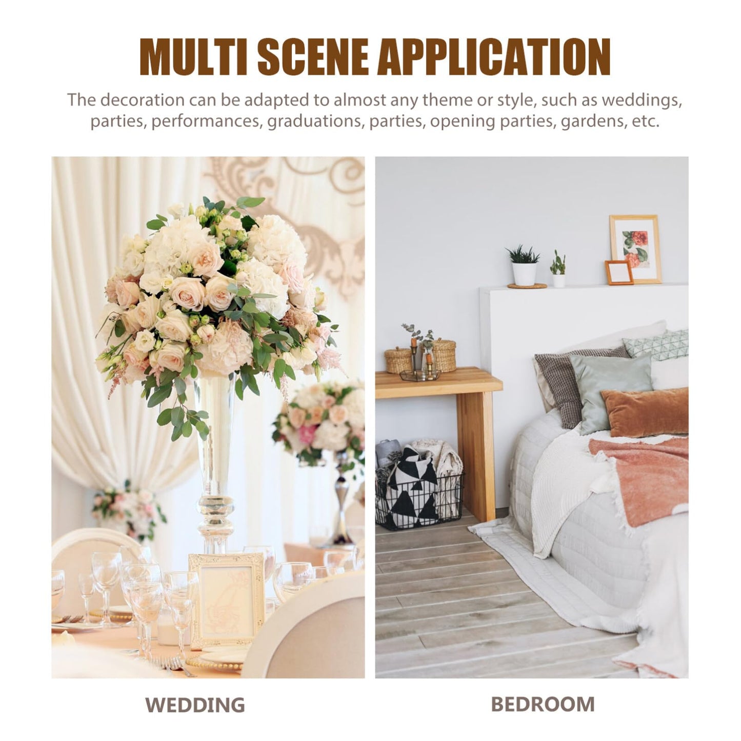 Amosfun 1pc Urn Planter Plastic Flower Arrangement White Urn-Shaped Flower Vase Small Flower Pot Succulent Pot for Wedding Garden Decoration (17cm)