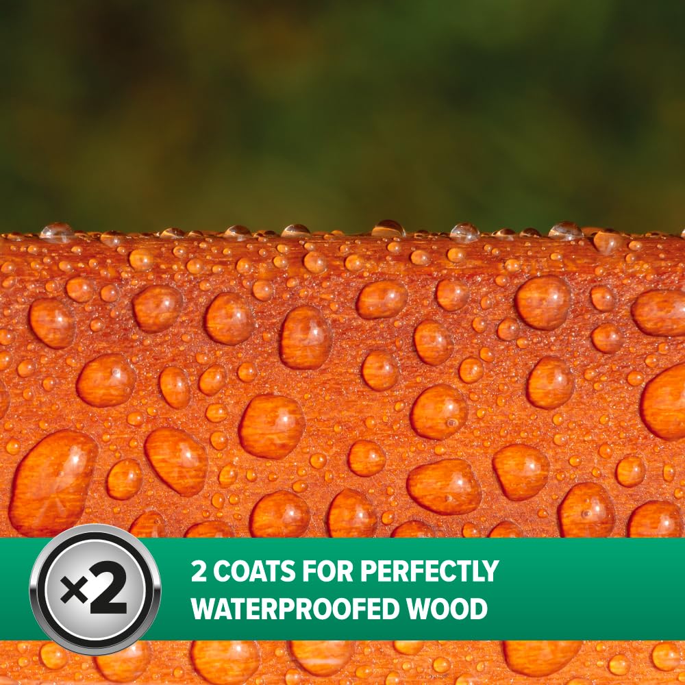 Roxil Wood Waterproofing Liquid (5L Clear) Wood Preserver Outdoor, Wood Sealer for decking, Fence, Sheds and Furniture