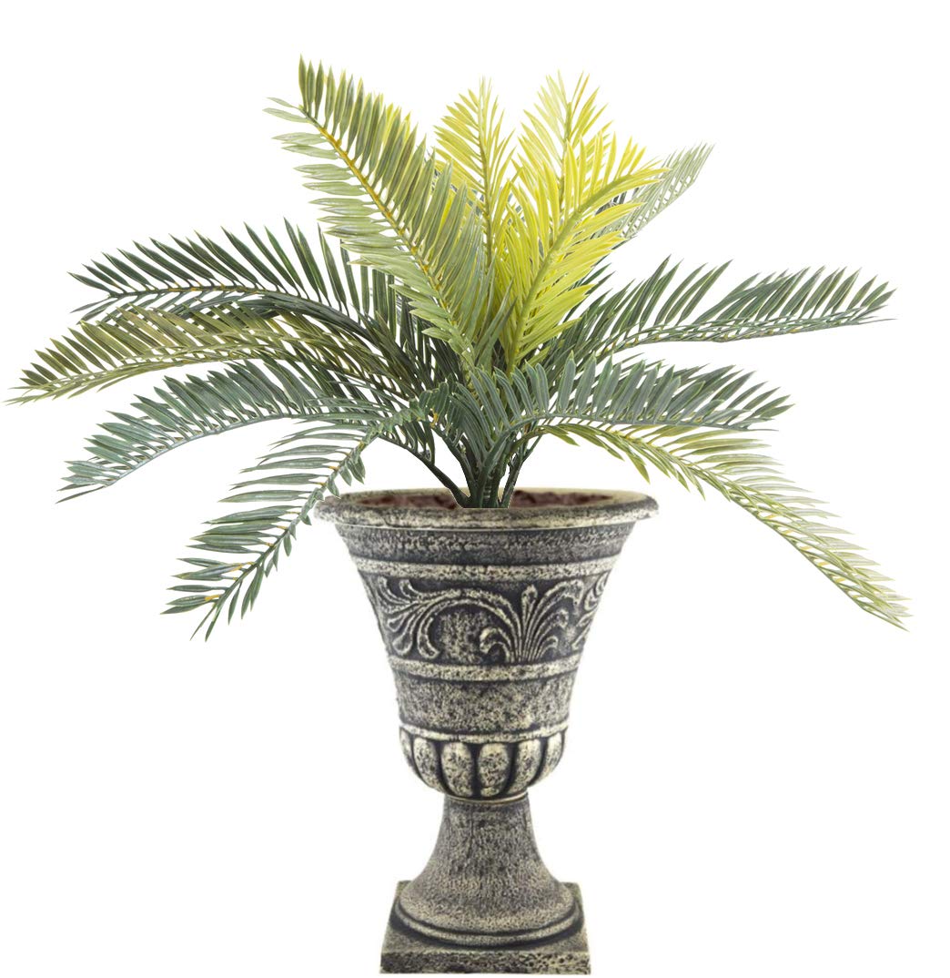 Muddy Hands Stone Look Large Plant Pots Outdoor Garden Patio Urn Stand Round Tall Planters (1)