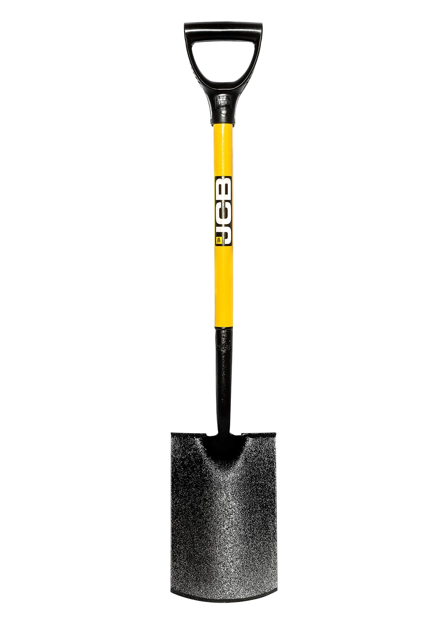 JCB - Professional Metal Shovel and Spade, Long Handle, Heavy Duty Construction Site and Garden Tools for DIY - Expertly Constructed