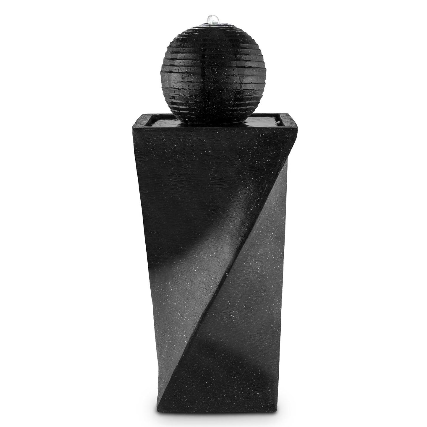 Blumfeldt Schönbrunn Sphere Fountain - Solar Power, For Gardens Terraces Green Areas, Environmental-Friendly, 2W Solar Panel, 300cm² Photovoltaic Surface, 200 l/h Pump, LED, Black