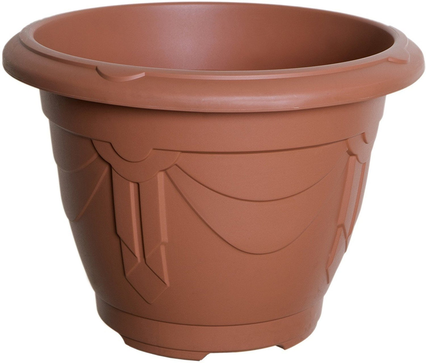 4 x 33cm Round Venetian Plant Pot Terracotta Planter Outdoor Indoor Decorative