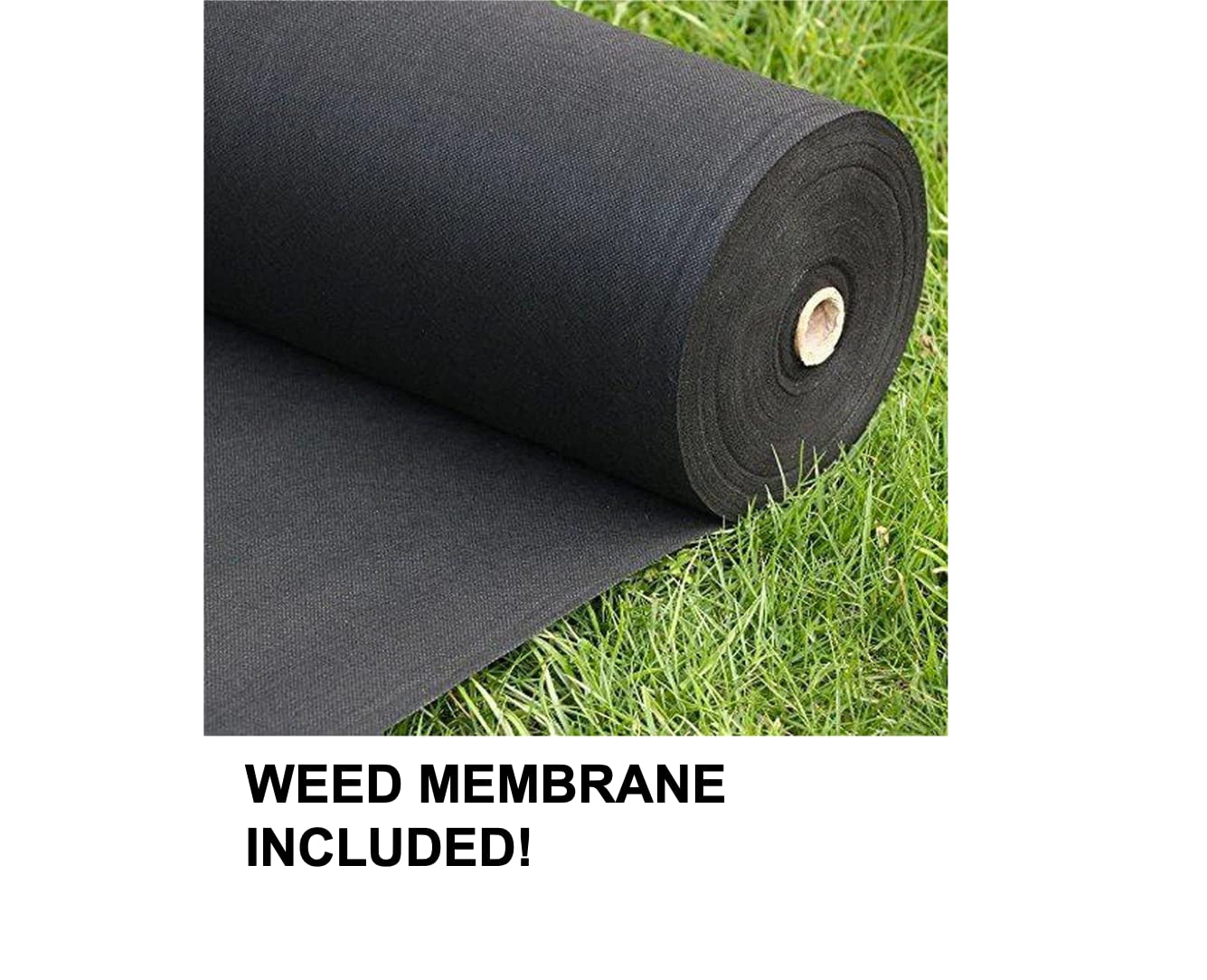 FXDM MEMBRANE INCLUDED - Gravel/Grass Grid Paver Path Base Mat FOR Greenhouse Deck Turf Lawn Shed Garden , Black, 40 Grids = 8m²