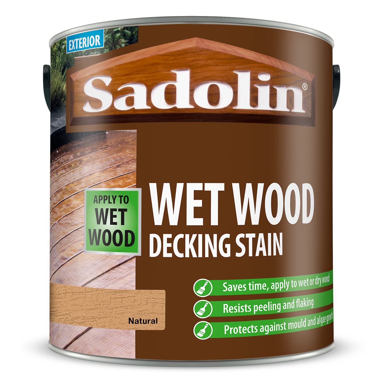 Ronseal Quick Drying Woodstain Satin Teak 2.5 Litre