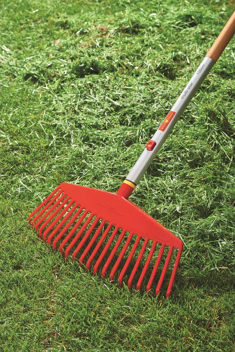 WOLF-Garten UIMC Multi-Change Leaf Rake Lawn Care Tool Head, Red, 46.5x6.5x4.2 cm