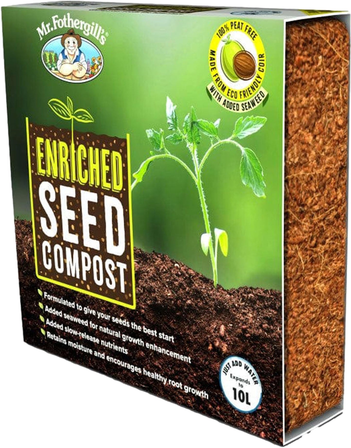 Mr Fothergills Peat-Free Enriched Seed Compost, 10 L