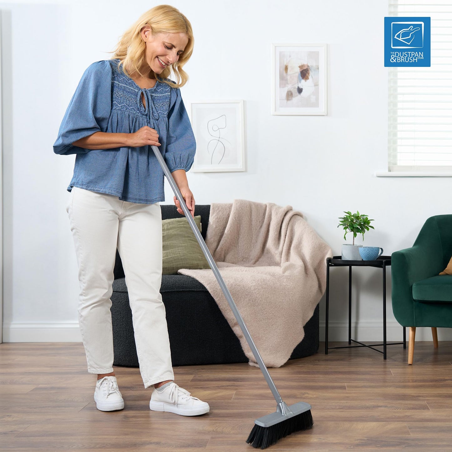 Sweeping Brush Indoor - Durable Floor Brush Indoor Broom with Durable Bristle Broom, Laminate Floor Brush Brooms with Strong Handle