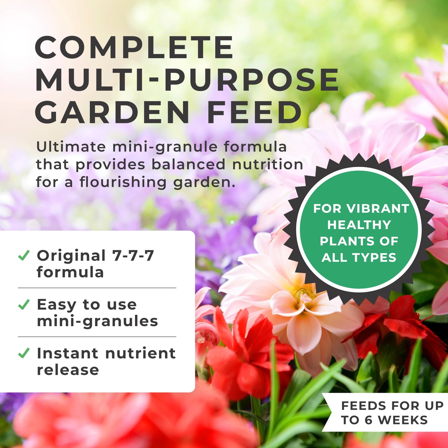 Grow Chem Growmore Fertiliser (5KG Bucket) Multi-Purpose Plant Food Granules – NPK 7-7-7 Nourishes Plants with Essential Nutrients – Suitable for All Plant Types – Garden Fertiliser