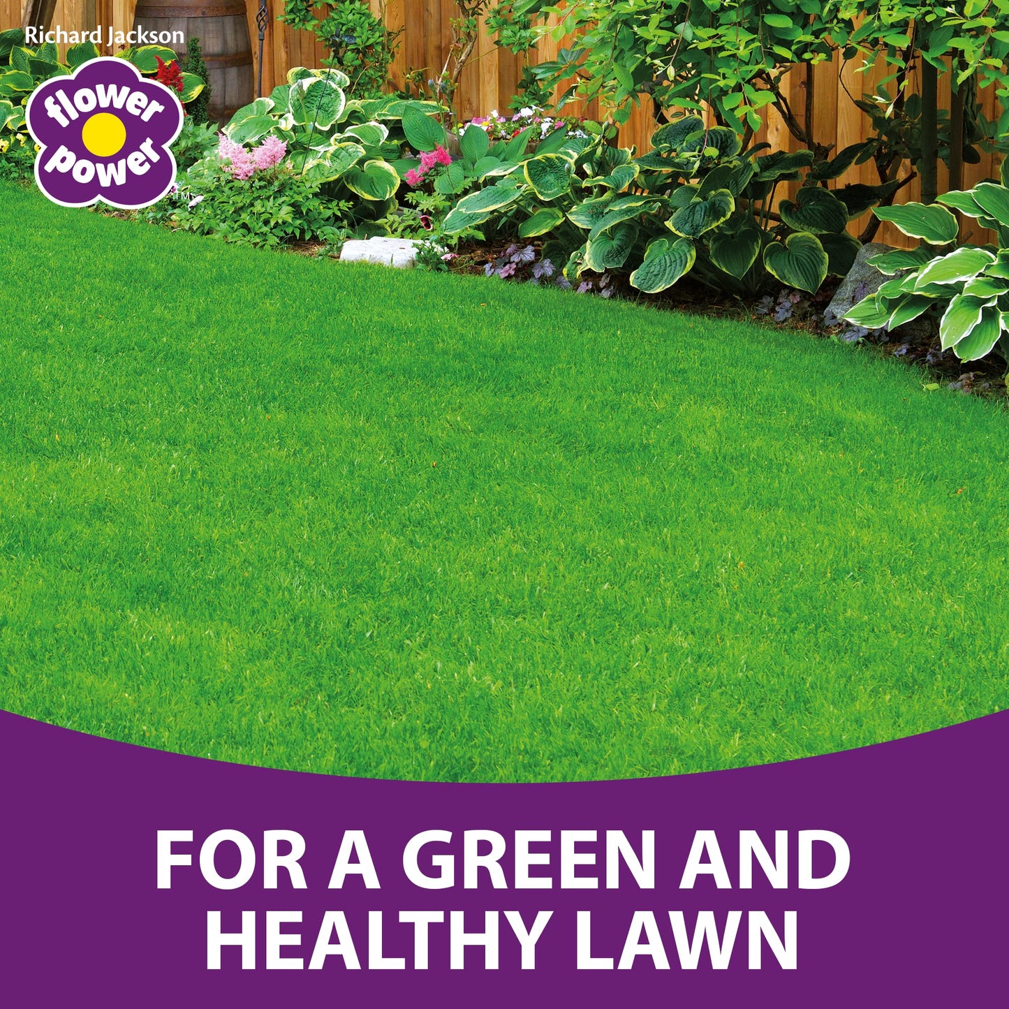 Richard Jackson Flower Power Premium Lawn Magic, Covers 500m, Lawn Feed for Gardens, Greens the Grass & Strengthens the Roots (5L)
