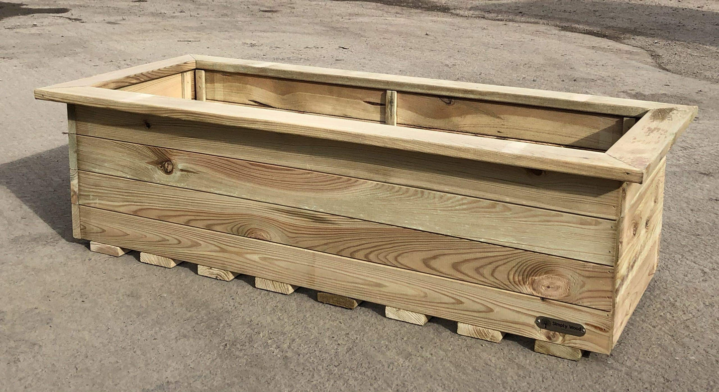 Simply Wood Signature Tanilised Trough Wooden Garden Planter – Extra Large Plus – Sale!!