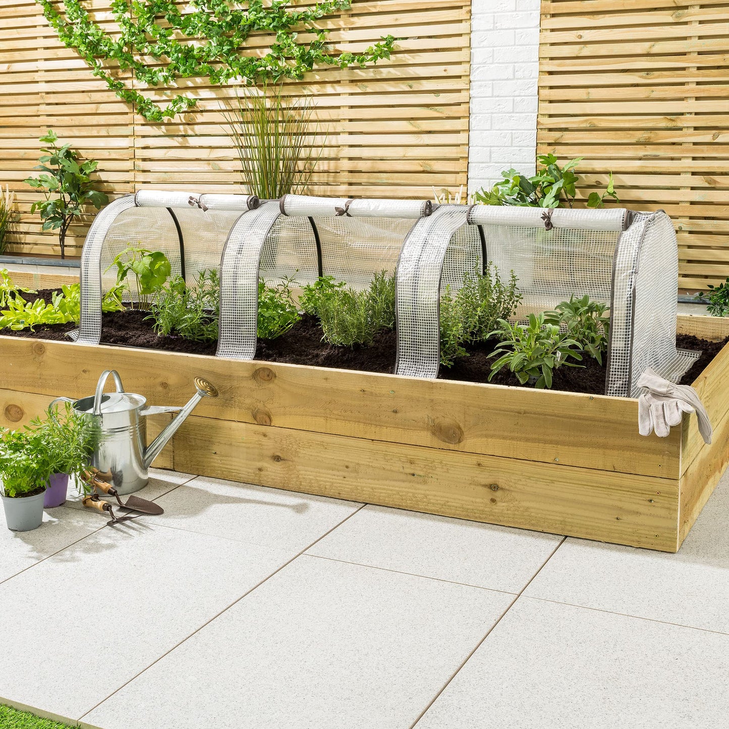 CHRISTOW Small Grow Tunnel Cloche Garden Polytunnel Greenhouse With Reinforced Cover (choose 1.3m, 1.95m, or 2.6m long)