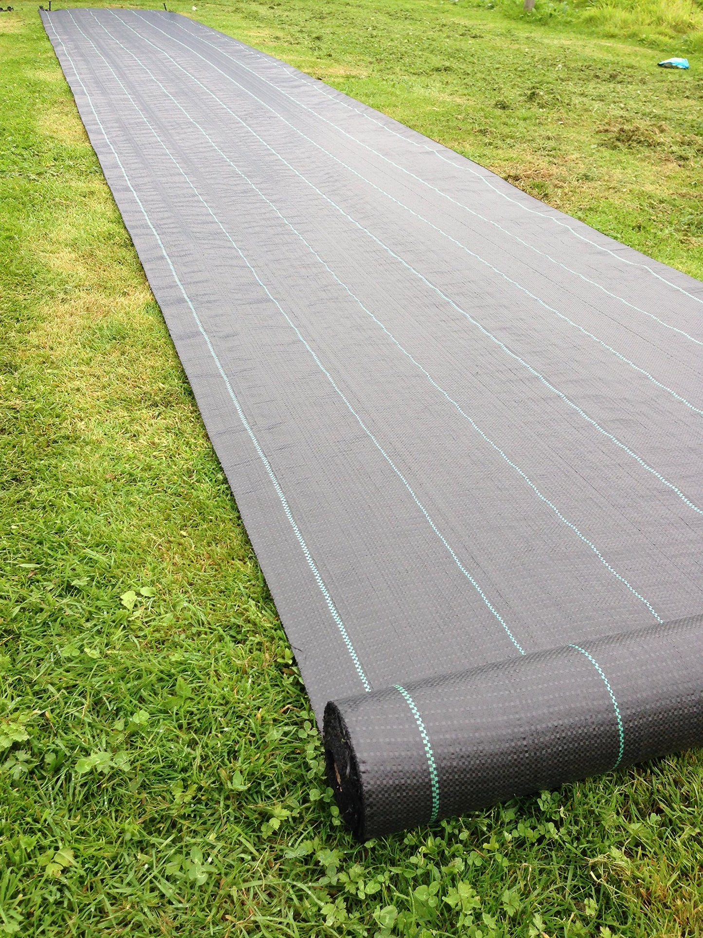 Yuzet 2m x 10m Black 100gsm Heavy Duty Weed Control Fabric, Ground cover Membrane, UV stabilised Weed Barrier Fabric. Under Patios, Garden, Flower beds, Landscaping - weed suppressant membrane