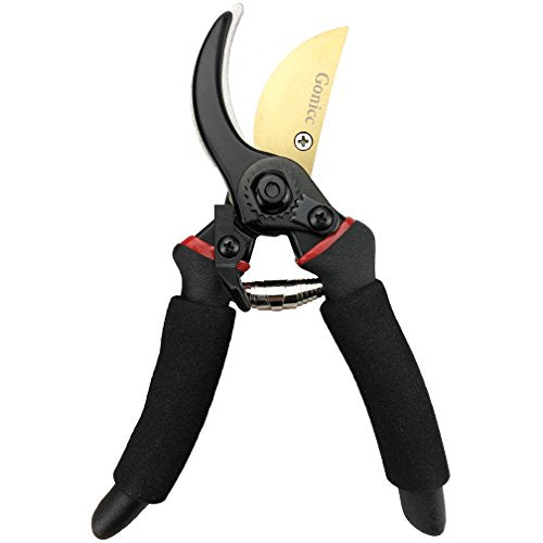 gonicc 8" Professional Secateurs Premium Titanium Bypass Pruning Shears (GPPS-1003), Hand Pruners, Garden Clip, Hedge Shears(Gold)