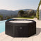 Wave Spa Swift 6 Person Rigid Foam Hot Tub, Eco-Friendly Portable Outdoor Garden Hot Tub with 120 Air Jets in Black, Includes Hot Tub Lid & Energy Saving, Thermal Efficient Hot Tub Insulation Jacket