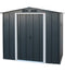 Duramax ECO 6' x 4' Hot-Dipped Galvanized Metal Garden Shed - Anthracite with Off-White Trimmings - 15 Years Warranty
