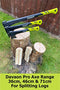 Davaon Pro 71cm Log Splitting Axe - Up To 30cm Logs - High Carbon Steel Blade - Balanced For Swing Power - 1.7kg Non Come Off Head - Strong Fibreglass Handle - Storage Case - Firewood Garden Camping