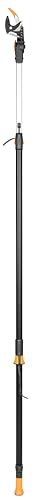 Fiskars PowerGear X Telescopic Tree Pruner UPX86, Non-stick Coated, Steel Blade/Aluminium Handle, Length 2.4 - 4 m, Black/Orange, 1023624