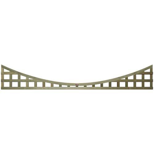 Privacy Concave Trellis Panel 6ft x 1ft Fence Topper