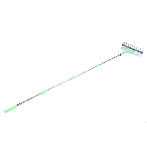 Thatch Rake Tool Lawn Rake Soil Rake Leaf Rake Scarrier Garden Descaling Dead Grass 1.7M 66.9In Long Handle Utensil Steel Alloy Rake Rake Rake Gardening Rake Garden Rake Tool