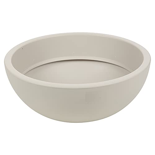 URBNLIVING Large Plastic Round Plant Flower Coloured Holder Pot Herb Planter Garden Decor Pot (Taupe)