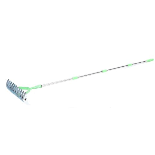 Thatch Rake Tool Lawn Rake Soil Rake Leaf Rake Scarrier Garden Descaling Dead Grass 1.7M 66.9In Long Handle Utensil Steel Alloy Rake Rake Rake Gardening Rake Garden Rake Tool