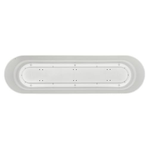 elho Greenville Trough Long 70 - Planter for Outdoor - 100% Recycled Plastic - Ø 69.0 x H 18.5 cm - White/White