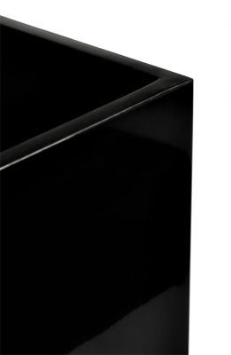 Primrose Fibreglass Trough Outdoor Planter Black Gel Coat Large 120cm x 40cm (47.2in x 15.75in)