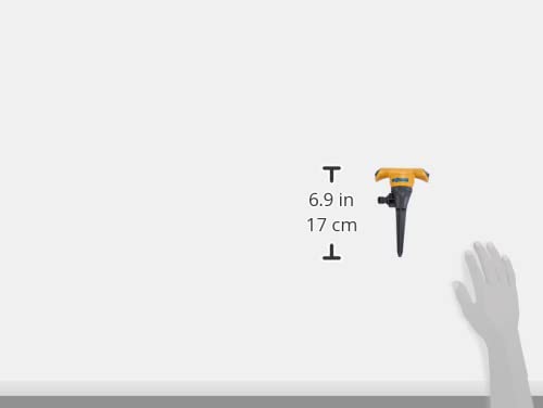 HOZELOCK - Sprinkler Rotating 177 m² : Spike-mounted Spray Sprinkler for Medium-sized Surfaces (ø 15m), Ideal for Lawns and Established Plants, 8 Jets: 2 Spray Patterns [2510P0000]