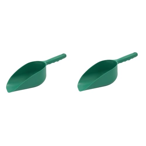 Yardwe 2pcs Dirt Spoon Garden Indoor Planting Dirt Scoop Edging Mulch Planting Soil Scoop Succulent Planters Pruning Shears Succulent Soil Scoop Sieve Stand up Puller Tool Green Plastic