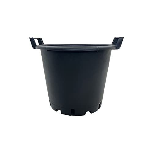 Oakland Gardens 30L Plant Pots Potato Containers Buckets (Pack of 5) Heavy Duty Black Plastic Planters for Outdoor Plants - Large Planter Pots for Gardens - Flowers, Vegetables & Trees