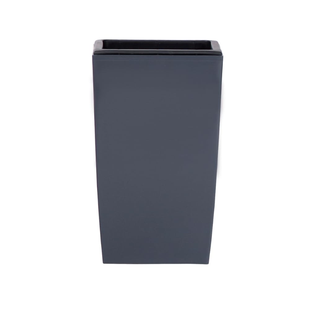 Stolmet Tall Square Planter - Available in Glossy White or Glossy Graphite - Modern Design (Graphite, 30L)