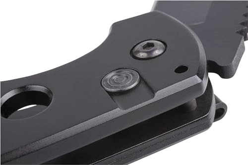 Wolfcraft Leisure Knife with Folding Blade I 4289000 I Versatile leisure knife for hobby and camping - 75 mm blade with serrated cutting edge