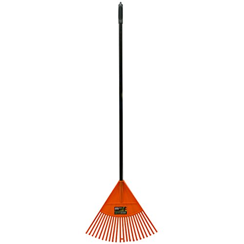 12 Tooth Garden Leaf Rake - Handheld, Plastic Head Gardening Tool | Wide, Lightweight & Sturdy To Quickly Clean The Lawn | Ideal For Autumn & Winter Seasons | Strong Quality & Long Lasting